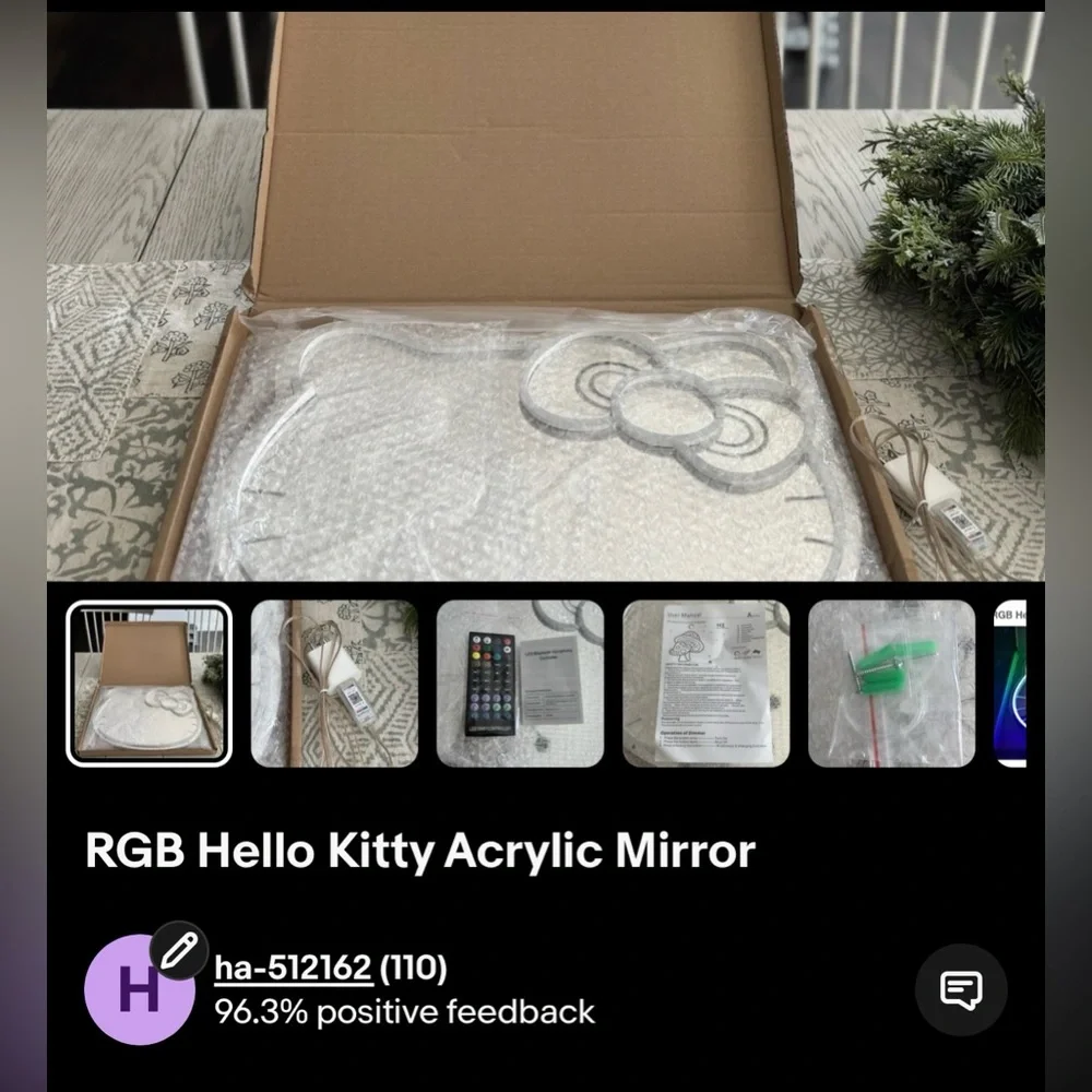 New Hello Kitty Led lighted mirror 16.4 inches X 13.3 inches